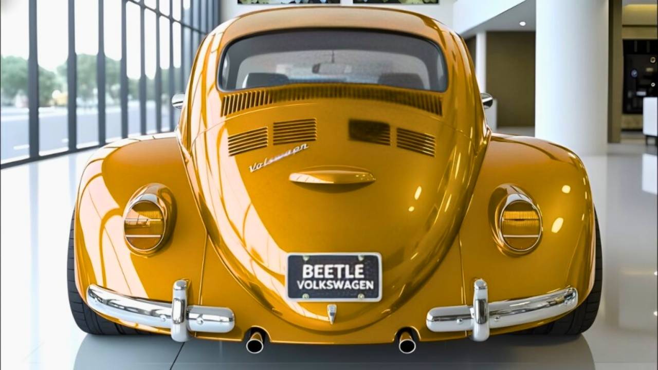 Volkswagen Beetle Clásico Naranja: Auto Icónico, Compacto y con Estilo Único
